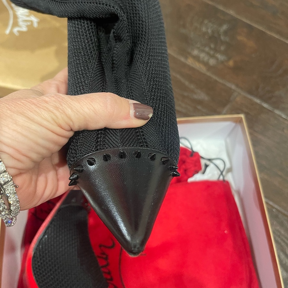 Christian Louboutin studded sock ankle bootie - Picture 12 of 12